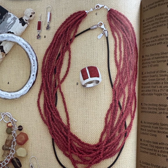 Silpada Red Coral Necklace - Picture 3 of 3